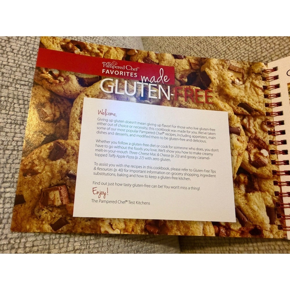 The Pampered Chef Favorites Made Gluten-Free Cookbook Spiral Bound 2013 First Ed - Picture 2 of 2